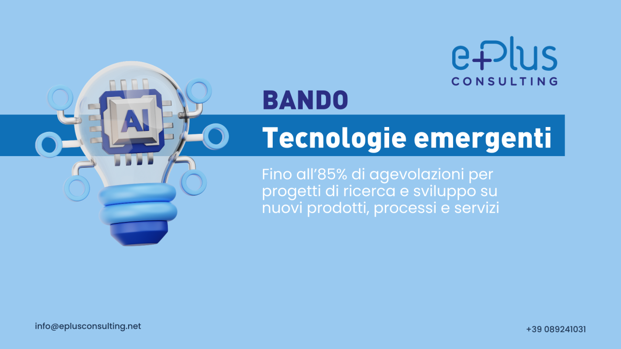 Bando Tecnologie critiche ed emergenti